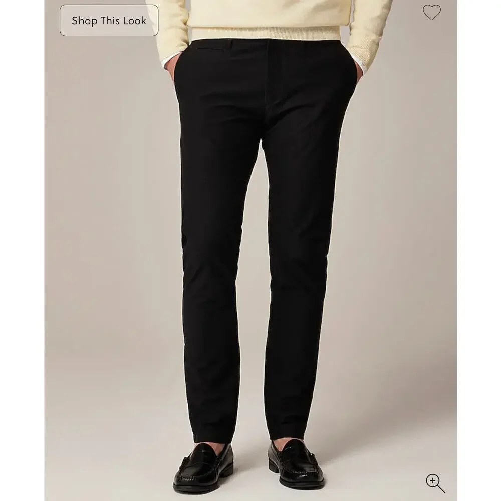 J. Crew 484 Slim-fit tech pant in Black size 34/32